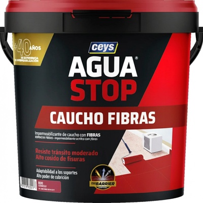 Aguastop Caucho Fibras Rojo 5 Kg